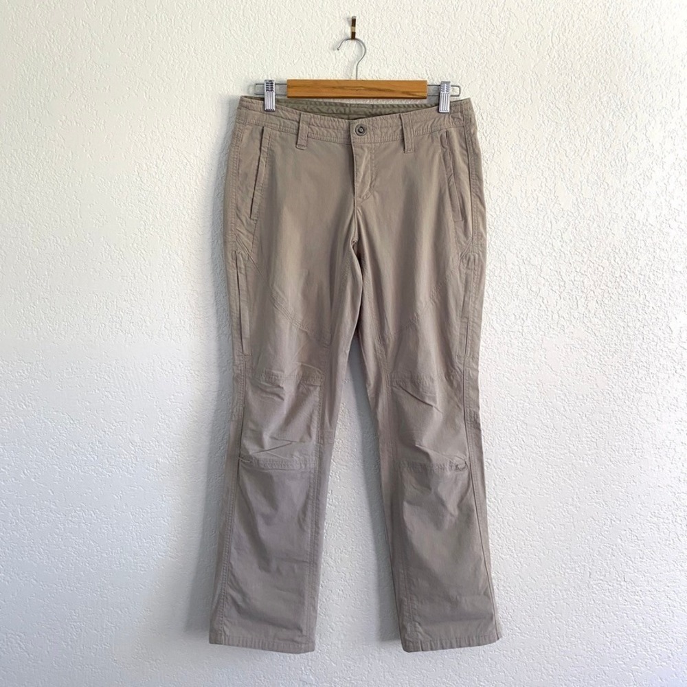 KÜHL Spire Roll-Up Convertible Hiking Pants Relaxed Fit Tan Greige Women 4 Short